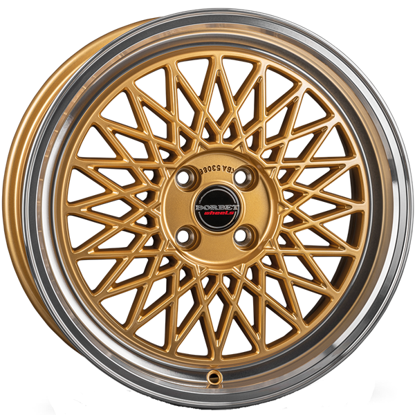 Borbet B gold rim polished 7,00x17 4x100,00 ET38,00