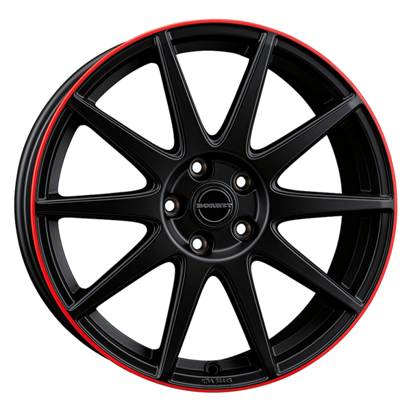 Borbet GTX black matt rim red 8,00x19 5x114,30 ET50,00