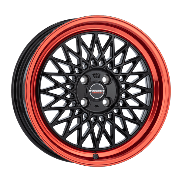 Borbet B black rim red 7,00x17 4x100,00 ET38,00