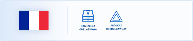 Obowiązkowym wyposażeniem we Francji są kamizelka odblaskowa i trójkąt ostrzegawczy