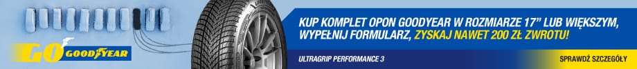 Kup komplet opon całorocznych lub zimowych marki Goodyear, a następnie wypełnij formularz by otrzymać nawet 200zł! Wejdź na stronę i dowiedz się więcej o promocji!