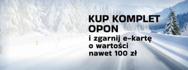 Kup komplet opon zimowych lub całorocznych marki Kumho, a otrzymasz e-kartę podarunkową o wartości nawet 100zł! Wejdź na stronę i dowiedz się więcej o promocji!