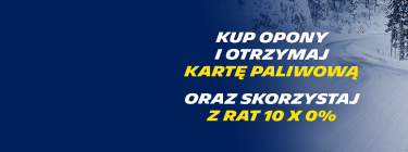 Kup komplet opon zimowych lub całorocznych marki Michelin i otrzymaj kartę paliwową o wartości 60zł lub 120zł. Wejdź na stronę i dowiedz się więcej o promocji!