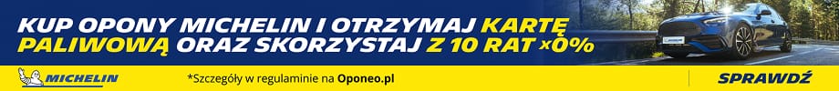 Kup komplet opon letnich lub całorocznych marki Michelin i otrzymaj kartę paliwową o wartości 60zł lub 120zł oraz skorzystaj z rat 0%. Wejdź na stronę i dowiedz się więcej o promocji!