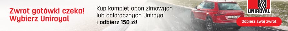 Kup komplet opon całorocznych lub zimowych marki Uniroyal i odbierz zwrot gotówki. Sprawdź szczegóły na stronie promocji!