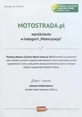 Ranking Sklepów Zaufane Opinie Ceneo.pl 2014