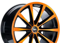 RH Alurad GT Rad Black Polished Orange